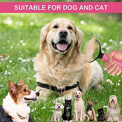 Undercoat Rake for Dogs, whoobell 2 Side Undercoat Brush for Deshedding and Dematting for Dog Cat Rabbit, Professional Pet Grooming HairTools, Removes Loose Undercoat and Nasty Shedding - Image 6