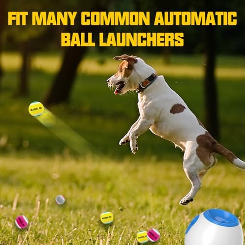 HOCTRAKA, NICERINC PET X-Small Dog Tennis Balls Dog Toys Ball 1.5" Pack of 12, Fit Ball Launchers - Image 4