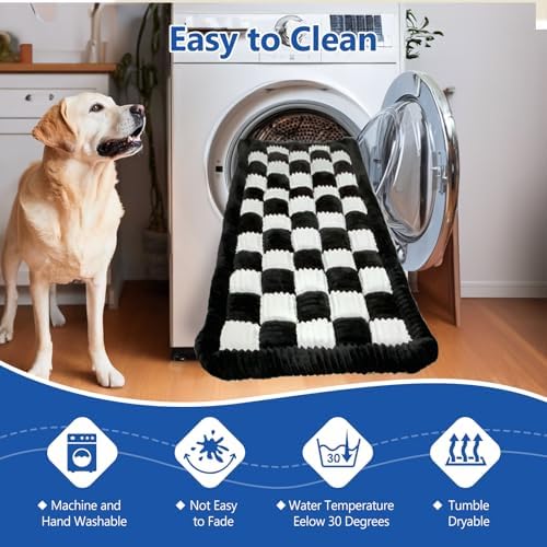 Thickened Dog Bed for Car Back Seat, Upgraded Bottom Non-Slip, Fits Hard Bottom car seat Cover for Dogs, Premium Mixed Color, Dog Car Seat Cover (Black-White) - Image 5
