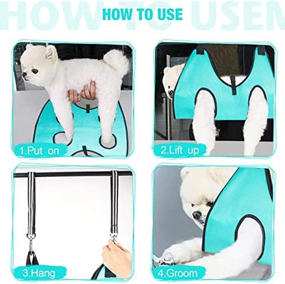 ATESON Dog Grooming Hammock - Upgrade Pet Grooming Harness for Nail Trimming (L 50lb), Dog Sling for Nail Clipping, Dog Hanging Holder Hanger for Cutting Nail with Nail Clippers - Image 7