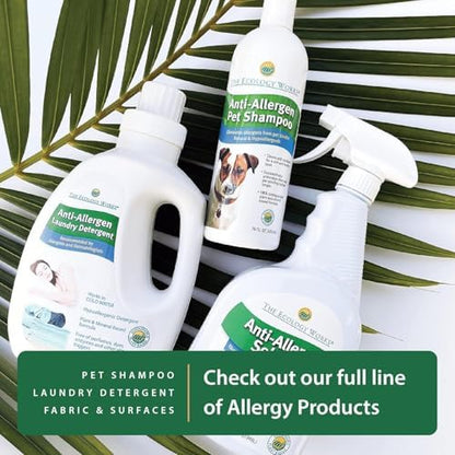 Anti-Allergen Pet Shampoo -Dog & Cat Dander Remover. Gentle Formula for Dry Sensitive Skin; Allergy Relief, The Ecology Works (32 Oz) - Image 7