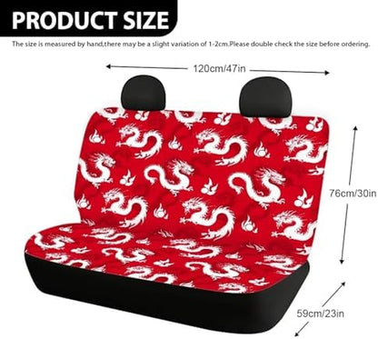 AFPANQZ Dragon Print Car Rear Seat Cover Non-Slip Stretch Universal Fit, Baby Dog Pets Work Back Seat Cover for Car Truck Van SUV Back Seats Cushion Protective Against Dirt & Pet Fur - Image 4
