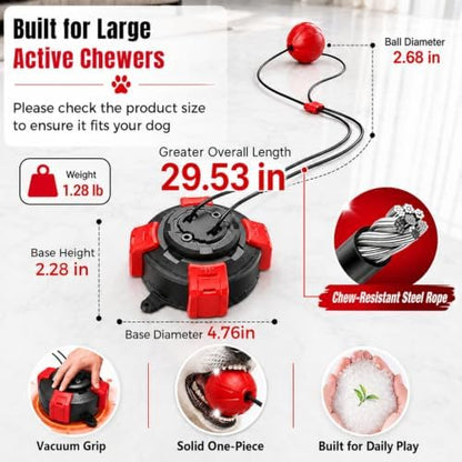 Interactive Suction Cup Toys for Large Dogs with Extended Rope, Dog Tug of War for Aggressive Chewers, Durable Stimulation Toys to Keep Them Entertained - Image 2