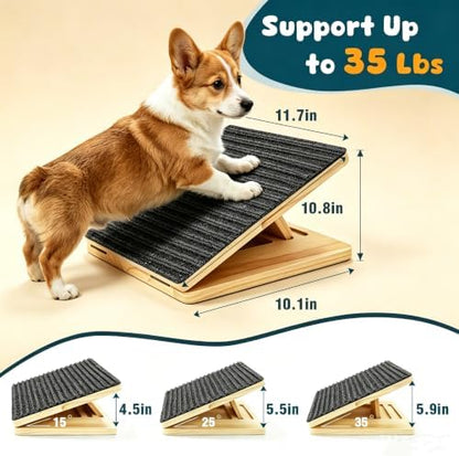 2-Pack Small Dog Ramp for Stairs, Adjustable Gentle Low-Angle Wooden Pet Stair Wedges, Non-Slip Carpet Surface, No Assembly Portable Sturdy Pet Steps for Small Dogs, Senior, Injured, Short-Legged - Image 6