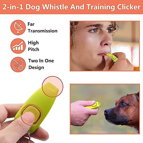 BARKIE Dog Training Kit - Treat Pouch, Pet Training Fanny Pack, 2 Puppy Training Clickers, Ultrasonic Silent Whistle, 2-in-1 Whistle Clicker, Clicker Training Guide Booklet, Dog Poop Bag (Grey) - Image 5