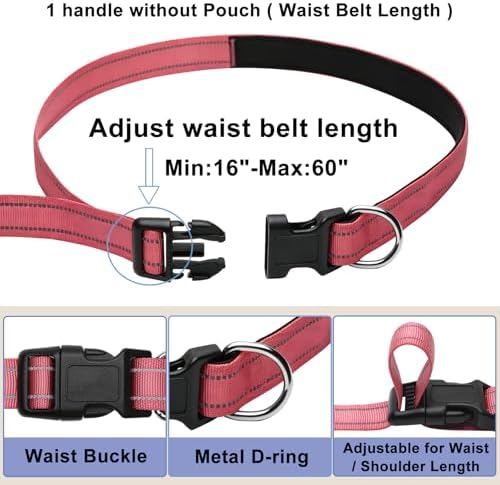 Bungee Dog Leash, Hands Free Waist Belt for Running/Walking, Pink - Image 2