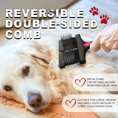 Dual Flexible Slicker Brush for Dogs&Cats Double-Sided Dog Brush - Image 2