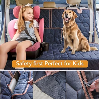 Petiza Dog Car Seat Cover for Back Seat, Heavy-Duty Non-Slip Waterproof Car Bench Protector for Pets,Compatible with Middle Armrests ，Dog Seat Cover Universal for Cars Trucks and SUVs - Image 7
