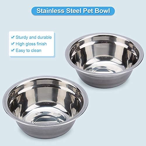 Ejoyous Pet Bowl Double Cat Dog Waterer Bowls Elevated Water Food Feeder - Image 5