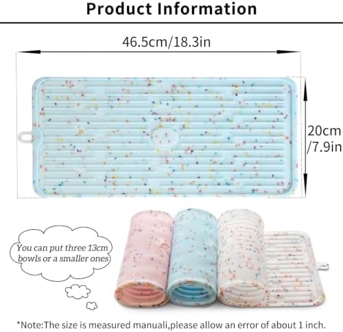 Ptlom Pet Placemat for Dog and Cat, Anti-Slip Waterproof Dogs Feeding Mat Prevent Food and Water Overflow, Bowl Mats Suitable for Medium and Small Pets, Bluedonut, Silicone - Image 2