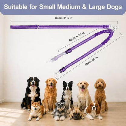 Double Dog Leash Padded Handle 360°Swivel No Tangle Dual Leash for Two Dogs - Image 7