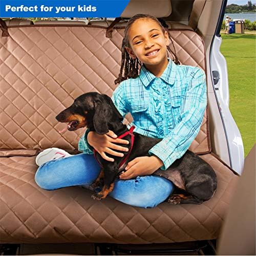VIEWPETS Bench Car Seat Cover Protector, Waterproof Heavy-Duty, Tan - Image 4
