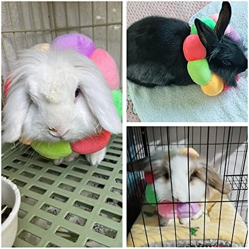 Adjustable Rabbit Protection Cone Collar,Soft Pet Recovery Collar for Rabbit/Chinchilla/Guinea Pigs/Kitten After Surgery Wound Healing,Elizabeth Neck Recovery E-Collar for Small Animals (S) - Image 6