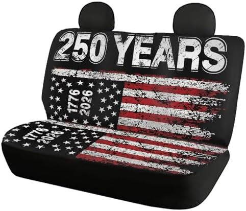 AFPANQZ 1776-2026 Years Print Car Accessories for Women 2 Pcs Back Seat Cushion, Split Bench Covers Universal Rear Seat Protector for SUV Trucks Sedan - Image 5
