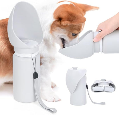 Dog Travel Water Bottle, Pets Bottle for Outdoor Walking Hiking Travel Portable & Foldable Silicone Dog Bottle for Easy Hydration