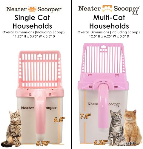 Neater Pet Brands Neater Scooper Standard Cat Litter Scoop, 15 Refill Bags – Mess-Free Cat Litter Scooper with Bag, Spill-Proof Kitty Box Sifter, Bin Doubles as Scoop Holder, For Single-Cat Households - Image 5