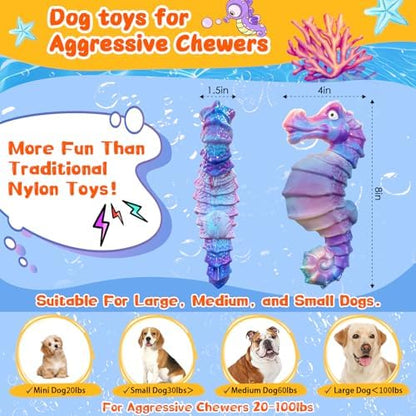 Jeefome Squeaky Dog Chew Toys for Aggressive Chewers - Image 4