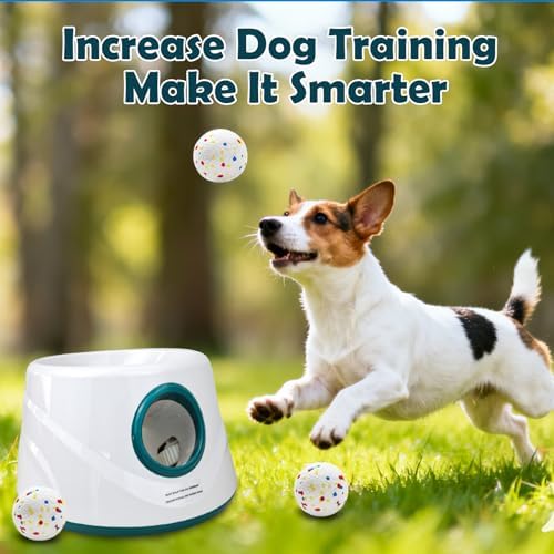MEKAPLE Automatic Dog Ball Launcher, Upgraded Interactive Dogs Balls Thrower for Small and Medium Dogs, Distance Adjustable Mental Stimulating Dog Toys with 4 Durable Etpu Balls 2.2 Inch (Dark Green) - Image 6