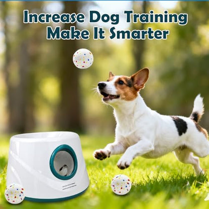 MEKAPLE Automatic Dog Ball Launcher, Upgraded Interactive Dogs Balls Thrower for Small and Medium Dogs, Distance Adjustable Mental Stimulating Dog Toys with 4 Durable Etpu Balls 2.2 Inch (Dark Green) - Image 6