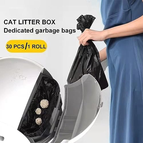 Cat Litter Box Liners 6packs Garbage Bags Compatible with KungFuPet Self Cleaning Cat Litter Box, Car Litter Bags 6rolls/180pcs - Image 2