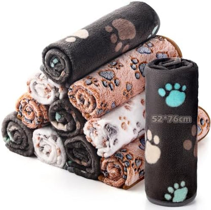 Tegeme 12 Pcs Puppy Blanket for Cat, Dark Gray, White, 30 x 20 Inch Camel by Tegeme