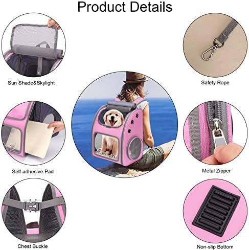 Expandable Cat Backpack Carrier, Portable Cat Backpack Up to 18 lbs - Image 4