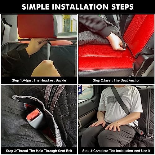 sportuli Dog Car Seat Cover Replace for Ford F150 and Dodge Ram 1500, 600D Oxford Cloth Heavy Duty Waterproof Non Slip Pet Truck Back Bench Seat Cover, Fit for All Full-Size Trucks (Full-Size Truck) - Image 4