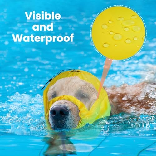 Nanaki Adjustable Shower Caps for Dogs Ears Dog Ear Covers for Bath, Shower Cap Reusable Waterproof Ear Covers for Dogs, Dog Ear Protection for Bath Dog Bath Ear Protection Bathing Grooming Swimming - Image 6