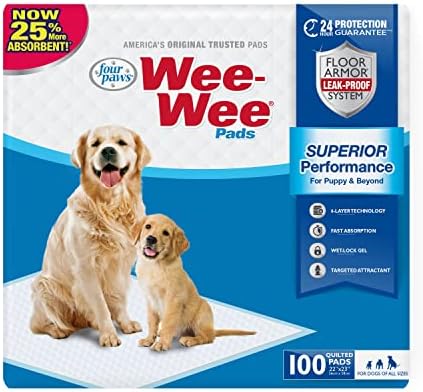 Four Paws Wee-Wee Superior Performance Dog Pee Pads, 100 Count by FourPaws