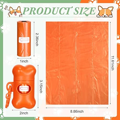 Perkoop 80 Pcs Dog Poop Bag Dispenser with Dog Waste Bags, Bone Shape - Image 2