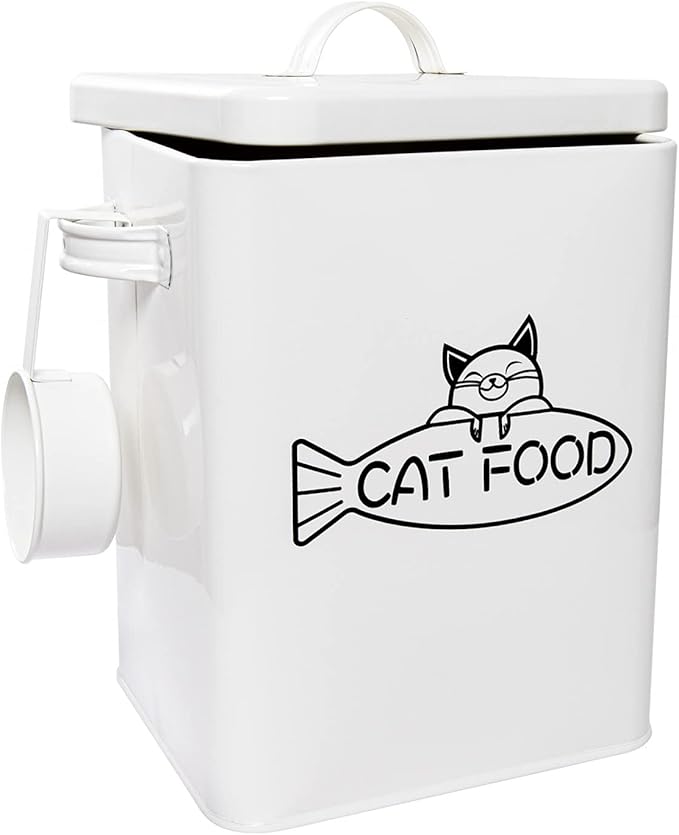 Vumdua Dog and Cat Food Storage Container, Farmhouse Pet Food Containers with Lid and Dry Food Scoop, Durable Airtight Great Gift for Pet Owners