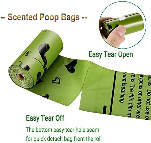 Dog Poop Bags Rolls with Dispenser Extra Thick Leak Proof 280Ct Scented - Image 2