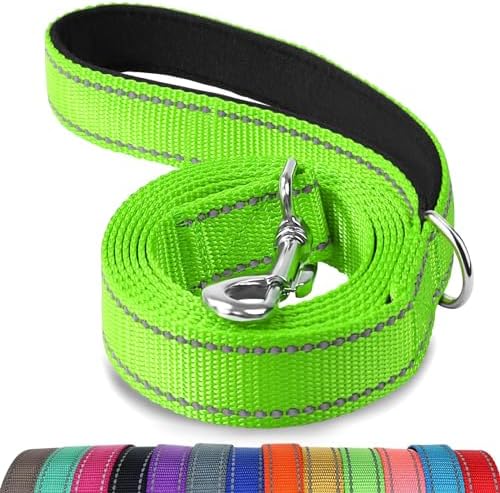 Joytale Reflective Dog Leash for Medium & Large Dogs, 6 FT x 1", Green by Joytale