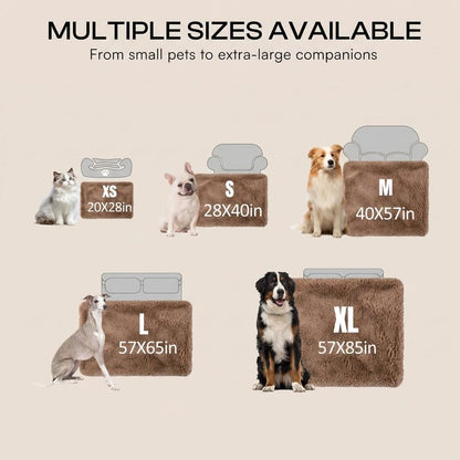 Pet Blankets Waterproof Fluffy Fleece Blanket Cat Dog Blankets Liquid Pee Proof Throw Blanket Reversible Furniture Protector Cover Washable for Couches Beds Sofa 57"x40" Brown - Image 4