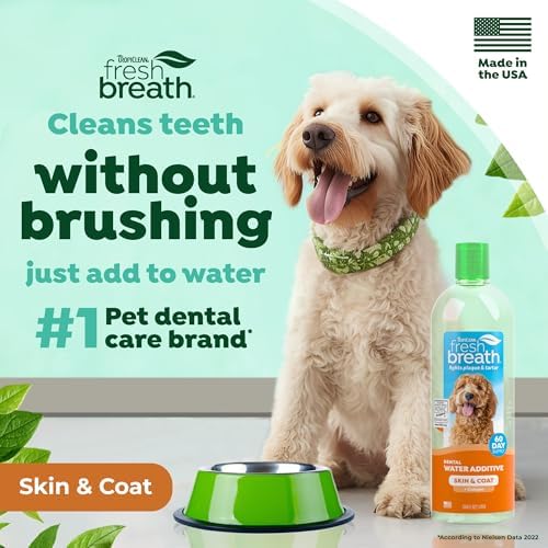 TropiClean Fresh Breath Water Additive for Skin Health Support, 33.8oz - Image 2
