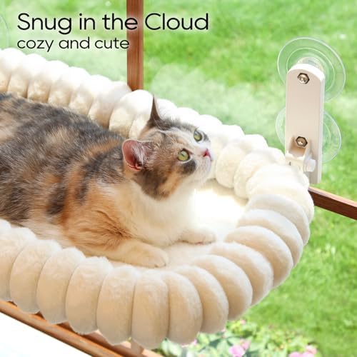 Zakkart SnugCloud Foldable Cat Window Perch (Cream White, L) - Image 6