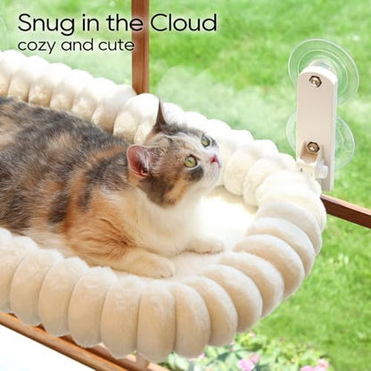 Zakkart SnugCloud Foldable Cat Window Perch (Cream White, L) - Image 6