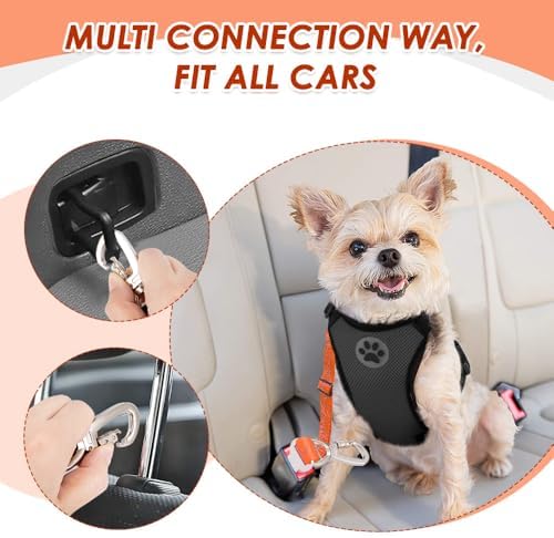 SlowTon Dog Seatbelt, 2 Pack Adjustable Heavy Duty Dog Safety Seat Belt - Image 6