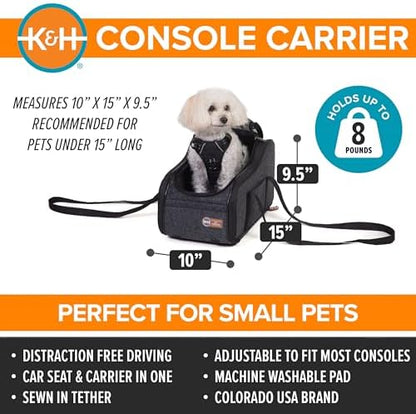 K&H Dog Car Seat, Portable Pet Center Console Seat, for Pets Under 8 lbs. - Image 3