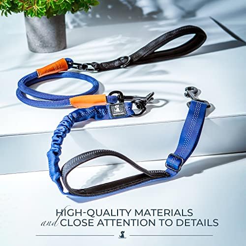 SparklyPets - Heavy Duty Bungee Rope Leash for Large and Medium Dogs - No Pull, Shock Absorber Long Dog Training Lead - No Slip Reflective Line for Outside (5.5 Ft Bungee Leash) - Image 5