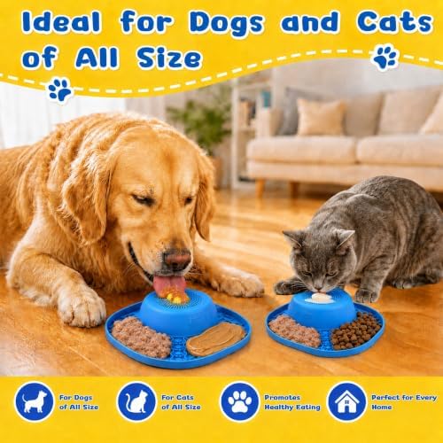 Slow Feeder Dog Bowls, Lick Mat & Interactive Rolling Ball, Dishwasher Safe - Image 3
