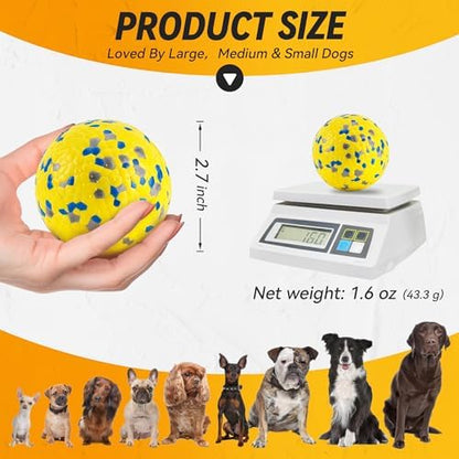 FUSOTO 2Pcs Dog Balls, Tennis Balls for Dog, Yellow - Image 6
