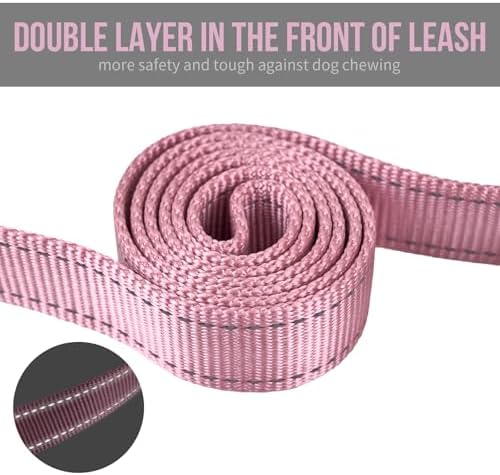 OneTigris No-Pull Dog Leash with Handle for Medium Large Dogs (Pink, 4FT) - Image 4