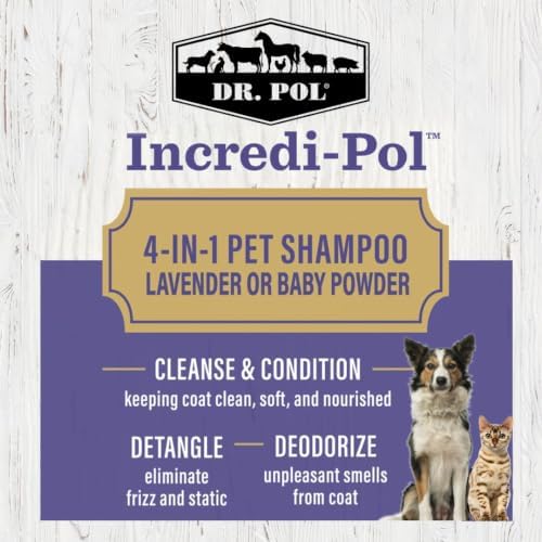 Dr. Pol Incredi-Pol 4-in-1 Pet Shampoo | Cleanse, Condition, Detangle & Deodorize | Luxurious Grooming for a Soft, Silky Coat | Lavender | 16 oz - Image 5