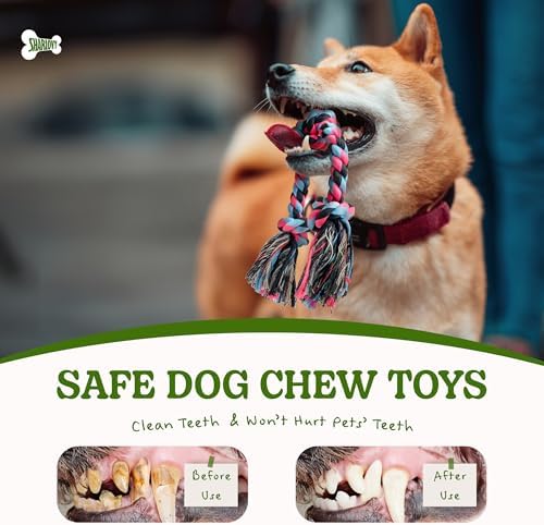 SHARLOVY Puppy Rope Toy, Dog Rope Toy for Small Dogs, Puppy Teething Toys - Image 4