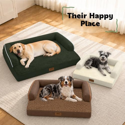 MEKIY Orthopedic Washable Dog Bed with Bolster for Medium to Large Dogs - Image 4