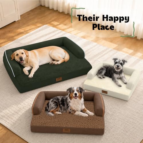 MEKIY Orthopedic Washable Dog Bed with Bolster for Large Sized Dogs - Image 4
