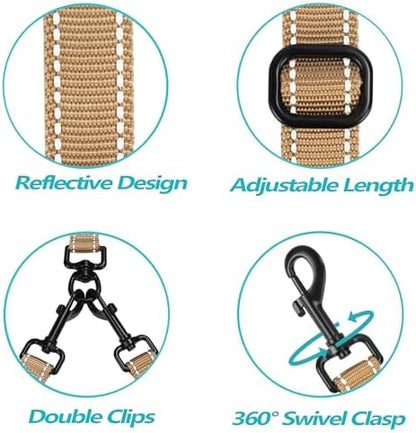 PetBonus Double Dog Leash, No Tangle Dual Leash, Walking Training Lead - Image 4