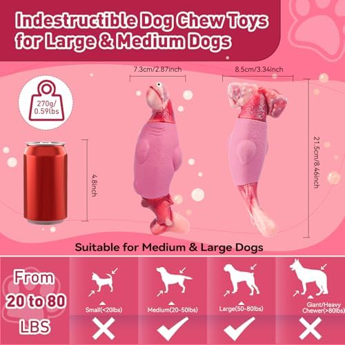 BIKIISEN Dog Toys for Aggressive Chewers, Squeaky Tough Chew Toys - Image 2