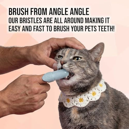 Hampton Distribution 2-Pack Pet Dental Care Kit - 360° Silicone Dog & Cat Finger Pet Toothbrush - Image 4